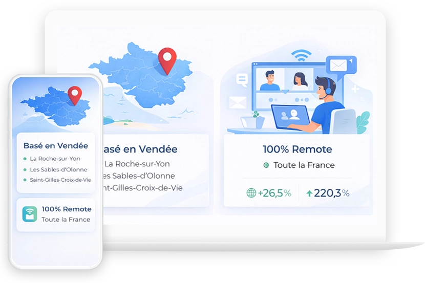 Travail localement en Vendée et en remote dans toute les France